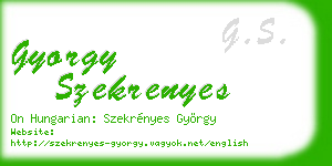 gyorgy szekrenyes business card