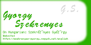 gyorgy szekrenyes business card